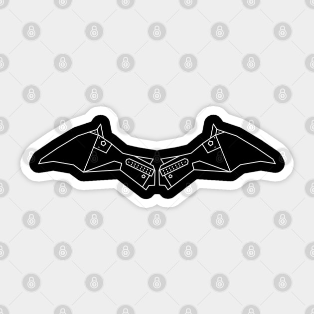 The Bat Man Logo Sticker by Adrian Murren